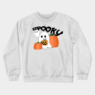 Spooky ghosts and pumpkins Crewneck Sweatshirt